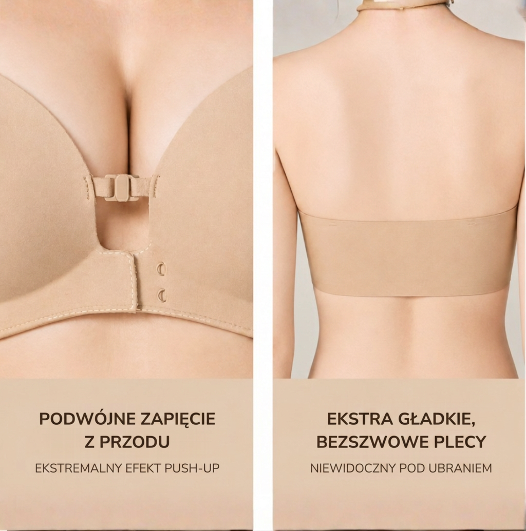 Biustonosz push-up bez ramiączek