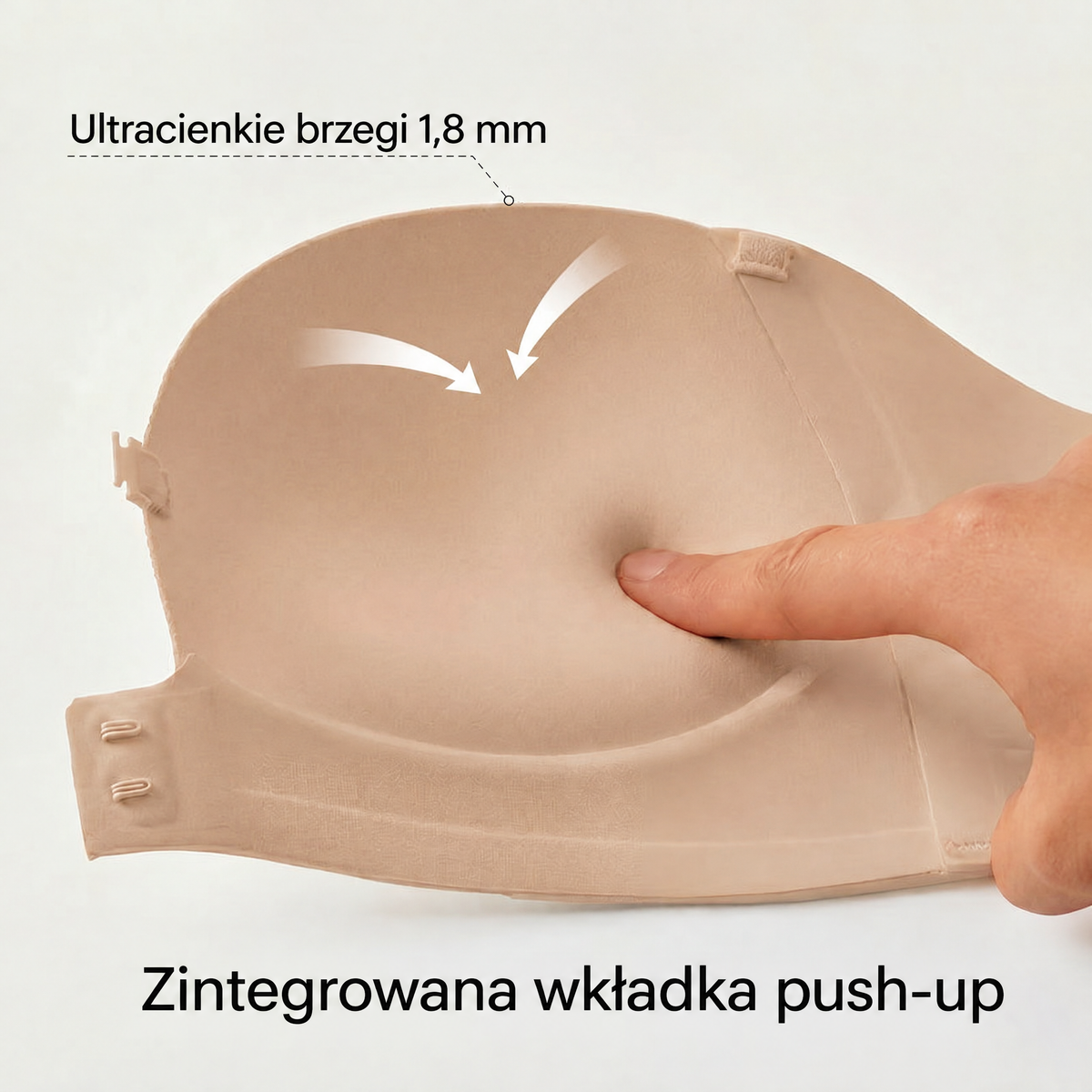 Biustonosz push-up bez ramiączek